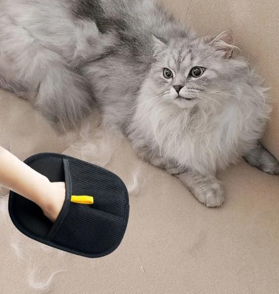 Pet Hair Removal Gloves for Dog & Cat | Double Sided Pet Grooming & Fur Remover Glove | Reusable Hair Cleaner for Sofa, Bed & Clothes