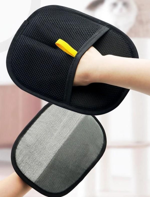 Pet Hair Removal Gloves for Dog & Cat | Double Sided Pet Grooming & Fur Remover Glove | Reusable Hair Cleaner for Sofa, Bed & Clothes