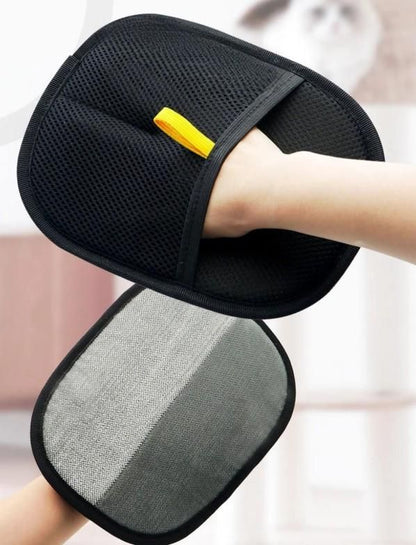 Pet Hair Removal Gloves for Dog & Cat | Double Sided Pet Grooming & Fur Remover Glove | Reusable Hair Cleaner for Sofa, Bed & Clothes